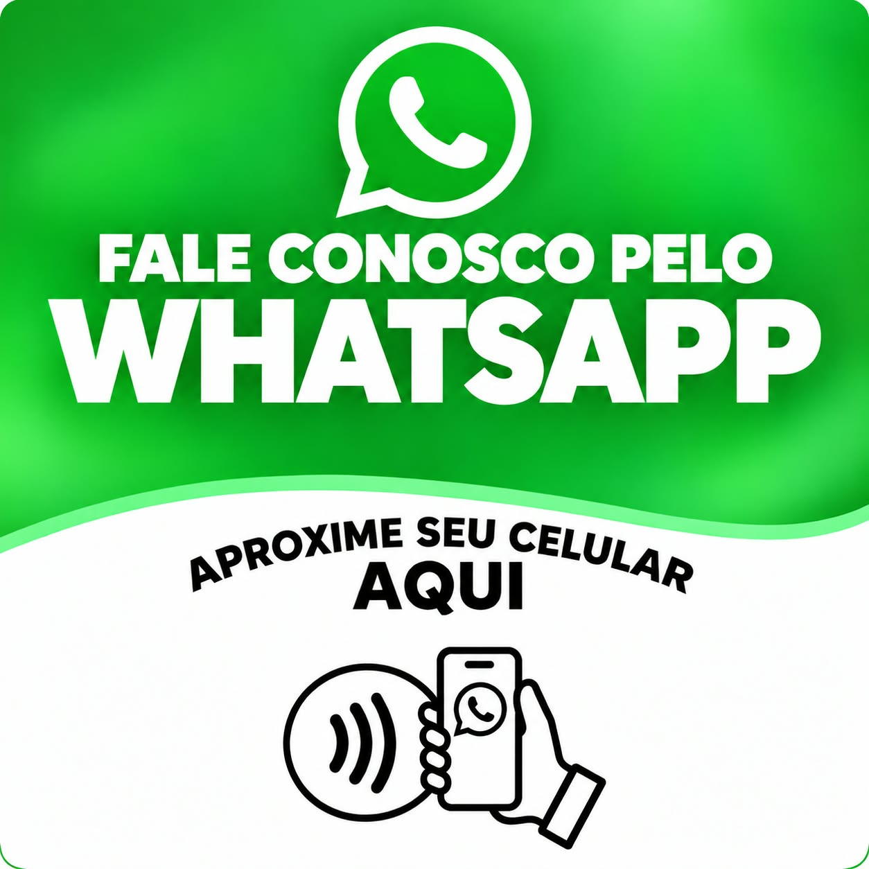 Placa NFC WhatsApp