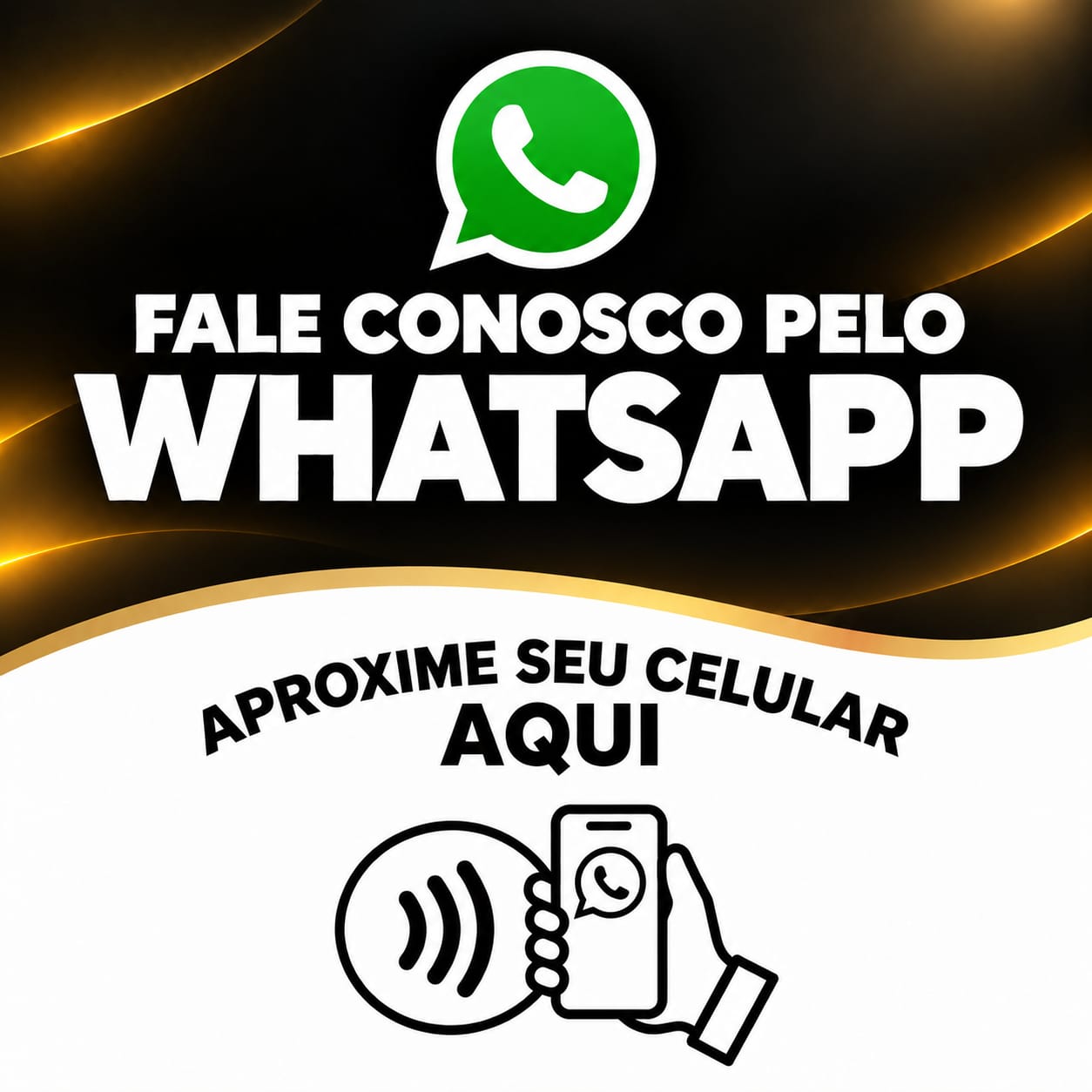 Placa NFC WhatsApp